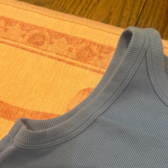Cat & Jack Ribbed Blue Tank Top - Picture 3 of 4